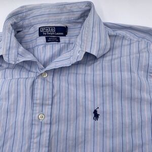 Polo Ralph Lauren Andrew Button Down Long Sleeve Mens XL Striped Blue Pink